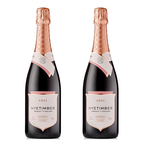 Nyetimber Rose English Sparkling Wine 75cl Duo Gift Set